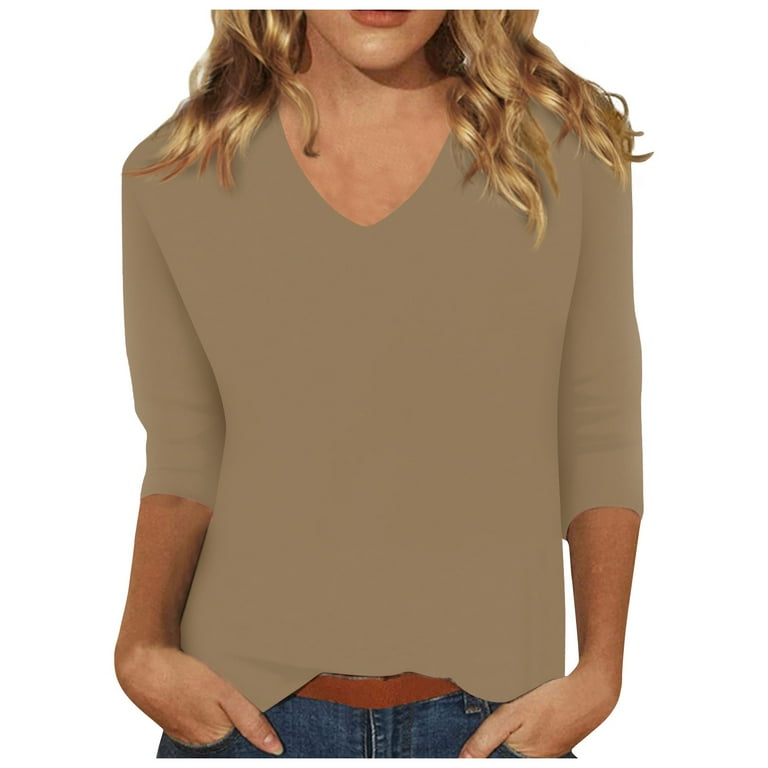 Casual Daily Print Basic V Neck Tops(3 Colors) Casual Daily Print Basic V Neck Tops(3 Colors)