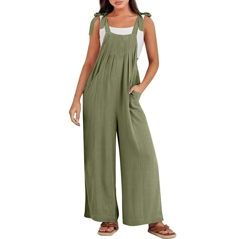 Linen bib overalls sale