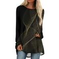 thumbnail image 1 of Knosfe Plus Size Tunics or Tops To Wear with Leggings Geometric Long Casual Crewneck Women Shirts Winter Loose Fit Womens Blouses Clearance Fall Cute Long Sleeve Dressy Ladies Tops, 1 of 5