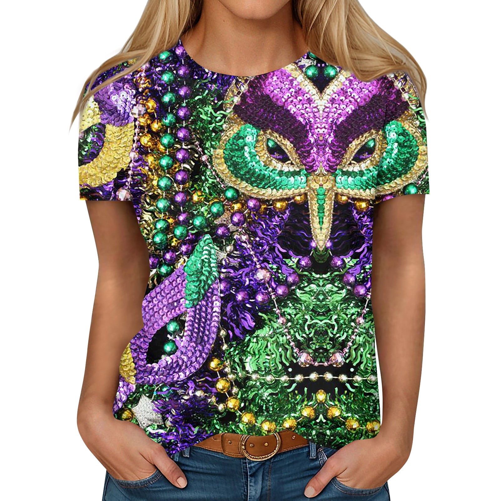 mardi gras tops womens