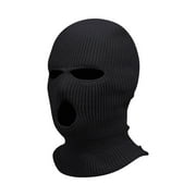 Knosfe Men Warm Winter Balaclava Hat Beanie Knitted 3 Hole Full Face Ski Mask Free Size