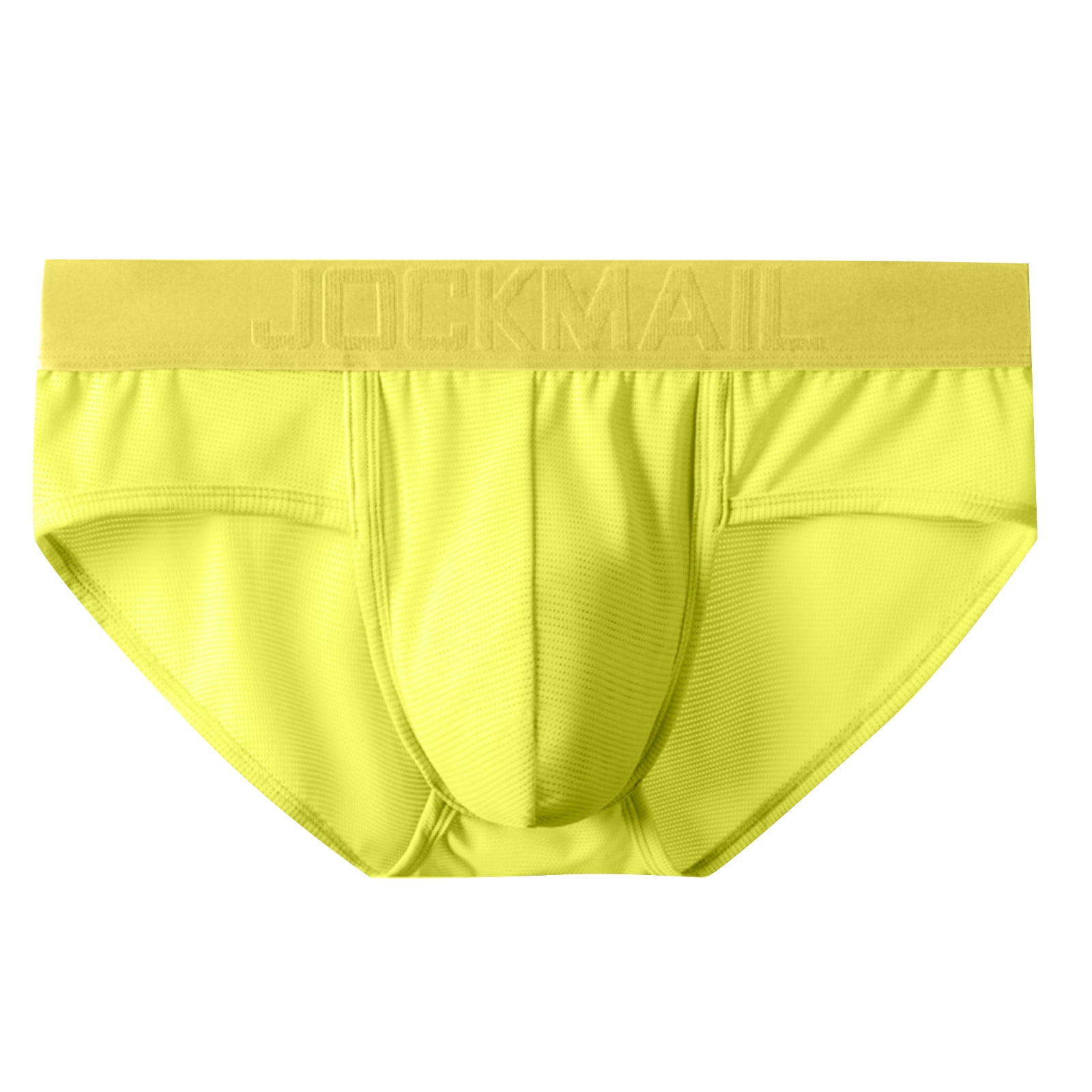 Knosfe Mens Bikini Underwear Clearance Pouch Men Underwear Yellow M