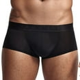 thumbnail image 1 of Knosfe Mens Underwear Boxer Briefs Short Leg Trunks Soft Waistband Pouch Trunks Underwear for Men Plus Size Breathable Panties Black XL, 1 of 9
