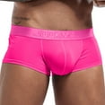 thumbnail image 1 of Knosfe Mens Underwear Boxer Briefs Short Leg Trunks Soft Waistband Pouch Trunks Underwear for Men Plus Size Breathable Panties Hot Pink 2XL, 1 of 7