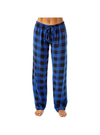 GORGLITTER Women's Plaid Pajama Bottoms Flannel Elastic Waist Lounge  Trousers Apricot Small at  Women's Clothing store