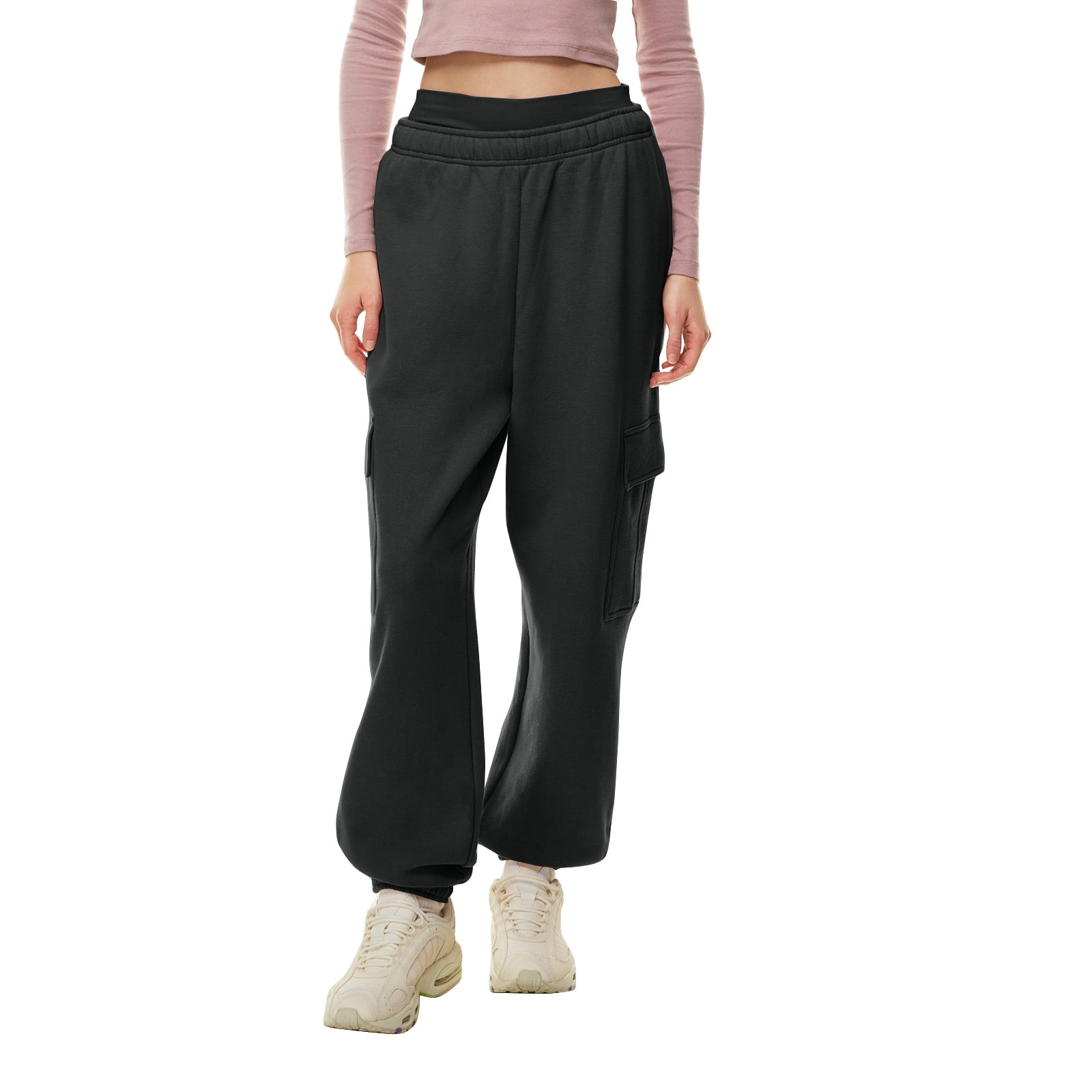 Knosfe Cute Sweatpants for Teen Girls Fleece Lined Straight Leg