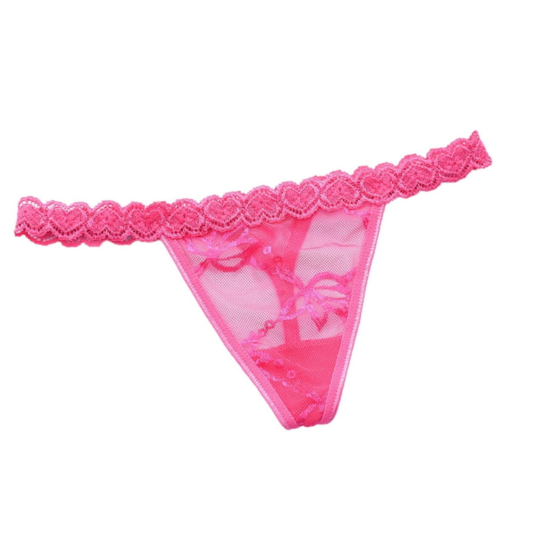 Knosfe Women's Underwear Sexy Low Rise Thong Bikini Soft See