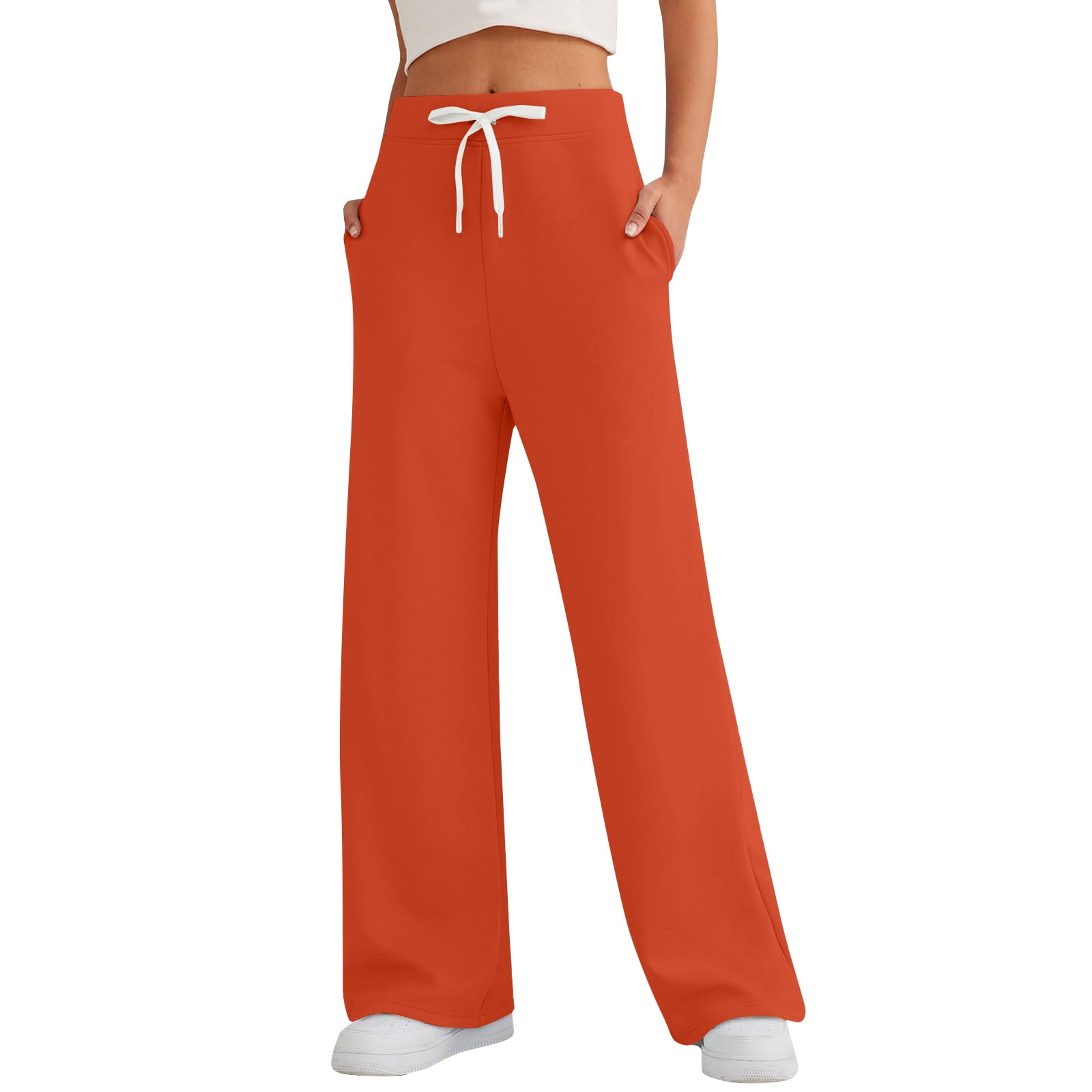 Knosfe Womens Jogger Sweatpants Athletic Works Drawstring Petite