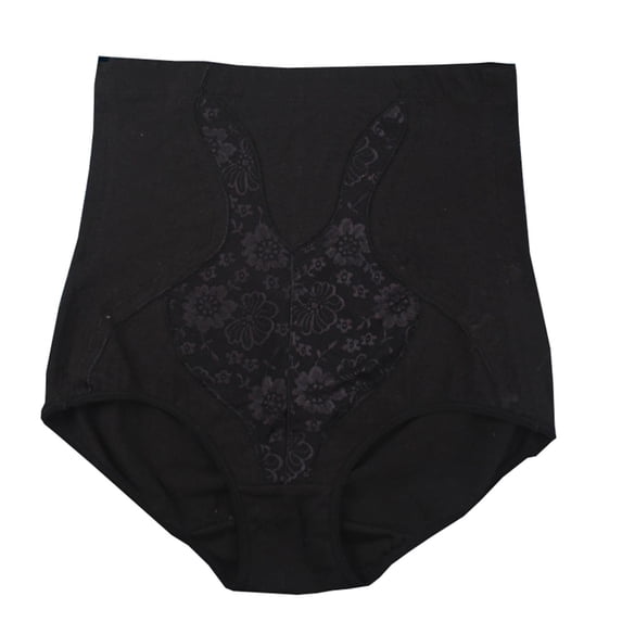Knosfe Womens Panties Briefs High Waisted Shapewear Solid Tummy Control Womens Plus Size Underwear Black 2XL