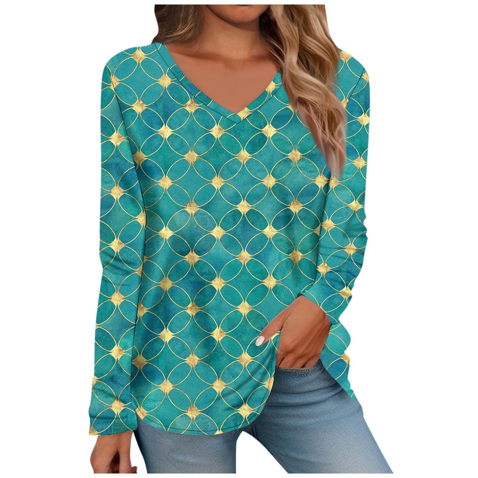 Knosfe Womens Tunic Tops To Wear With Leggings Graphic Long Sleeve Knosfe Womens Tunic Tops To Wear With Leggings Graphic Long Sleeve
