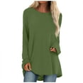 thumbnail image 1 of Knosfe Plus Size Tunics or Tops To Wear with Leggings Long Casual Crewneck Women Shirts Winter Loose Fit Womens Blouses Fall Cute Long Sleeve Dressy Ladies Tops, 1 of 6