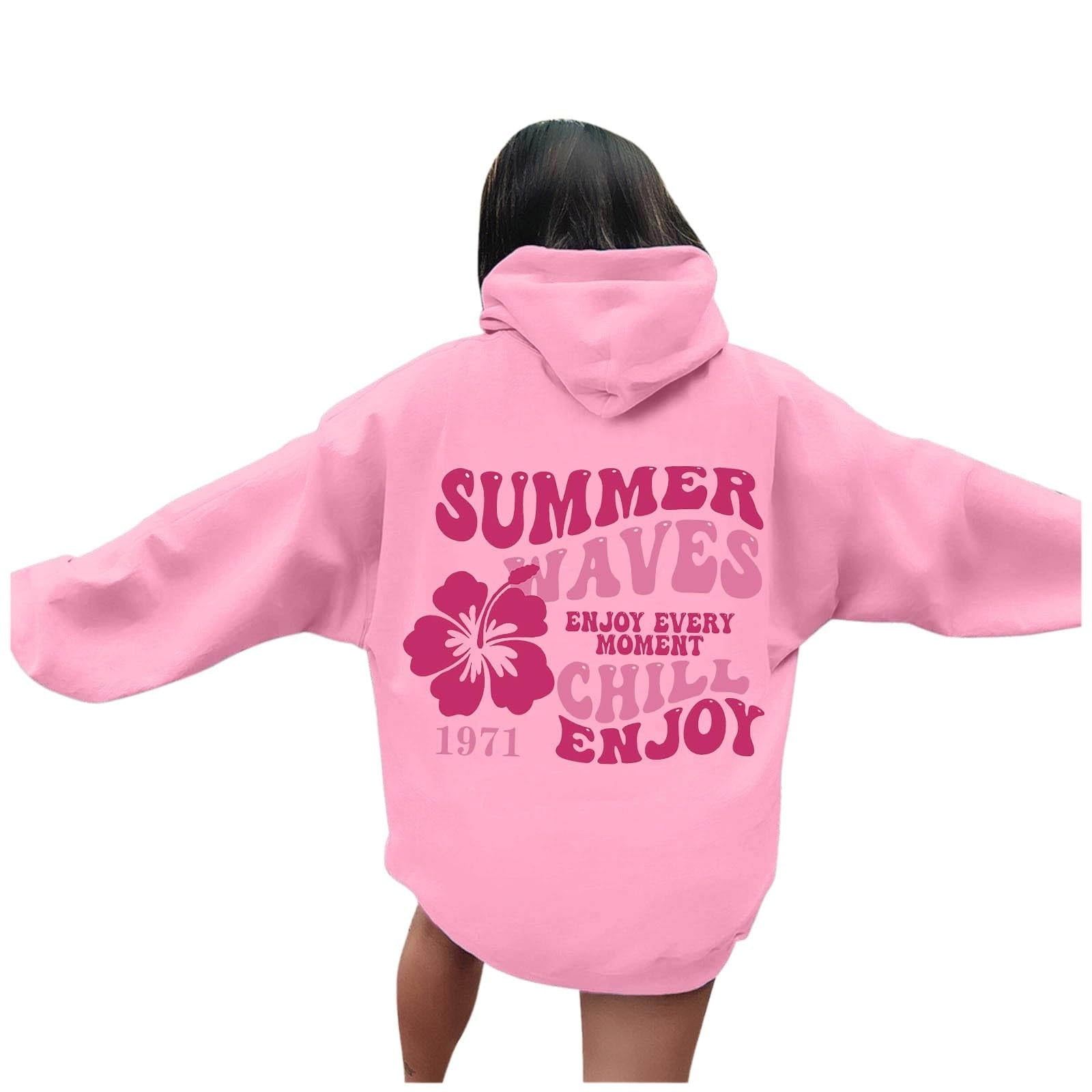 Knosfe Y2k Hoodies Letter Graphic Preppy Sweatshirt for Teen