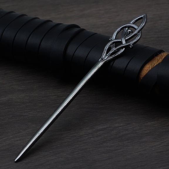 Knot Alloy Hair Sticks Viking Hair Accessories for Women Gunmetal 145mm