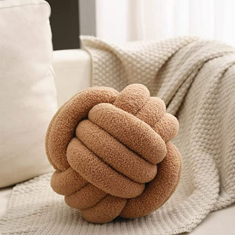 Inyahome Knot Ball Large Decorative Throw Pillows Soft Velvet