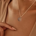 thumbnail image 1 of Knot Crescent Moon Steel Pendant Necklace, Celtic Knotwork Jewelry, Unisex Stainless Steel Chain Pendant, 1 of 6