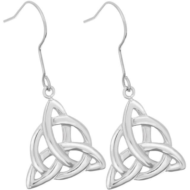 Knot Earrings Personality Stainless Steel Silver for Women Dangling