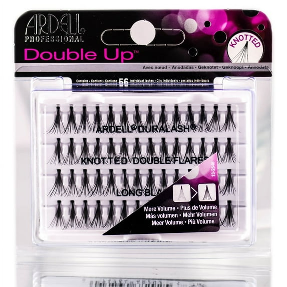 Knot-Free / Long Black , Ardell Professional Double Up , Hair Scalp Skin Body - Pack of 1 w/ SLEEK Teasing Comb