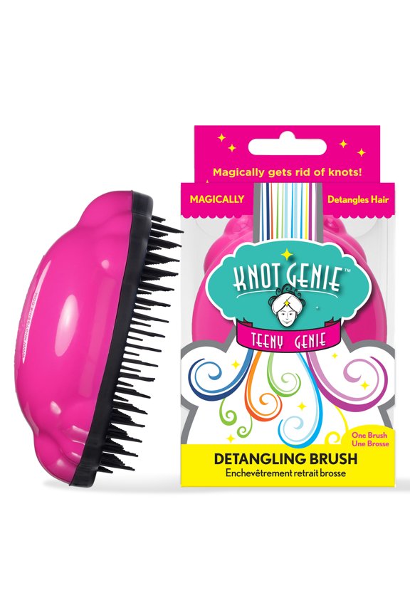 Teeny Detangling Hair Brush for Kids (Fairy Pink) | Perfect Detangling Brush for Curly Hair, Gently Separate Tangles, Leaves Hair Smooth and Shiny | The Pain-Free Knot Detangler