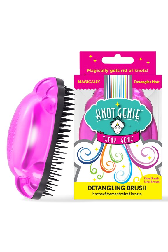 Teeny Detangling Hair Brush for Kids (Peaceful Pink) | Perfect Detangling Brush for Curly Hair, Gently Separate Tangles, Leaves Hair Smooth and Shiny | The Pain-Free Knot Detangler