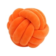Knot Pillow Ball, Fluffy Handmade Decorative Throw Pillow, Soft Round Knotted Cushion for Couch & Bedroom, Cute Home Decor Ball Pillow for Living Room