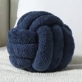 thumbnail image 1 of Knot Pillow Ball Plush - Decorative Throw Pillows for Bed Stress Relief, Round Knot Cushion for Sofa Decor Pet Toy, Navy 8 inch, 1 of 10