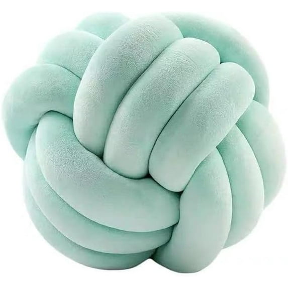 Knot Pillow Ball Round Throw Pillows Home Decor Cushion Decorative Aesthetic Throw Pillows,Light Green 11inch