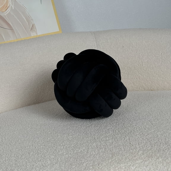 Knot Pillow Ball-Shaped Decorative Throw Pillows Cute Couch Cushion Plush Knotted Pillow Suitable for Living Room Decoration Handmade Braided Throw Pillows