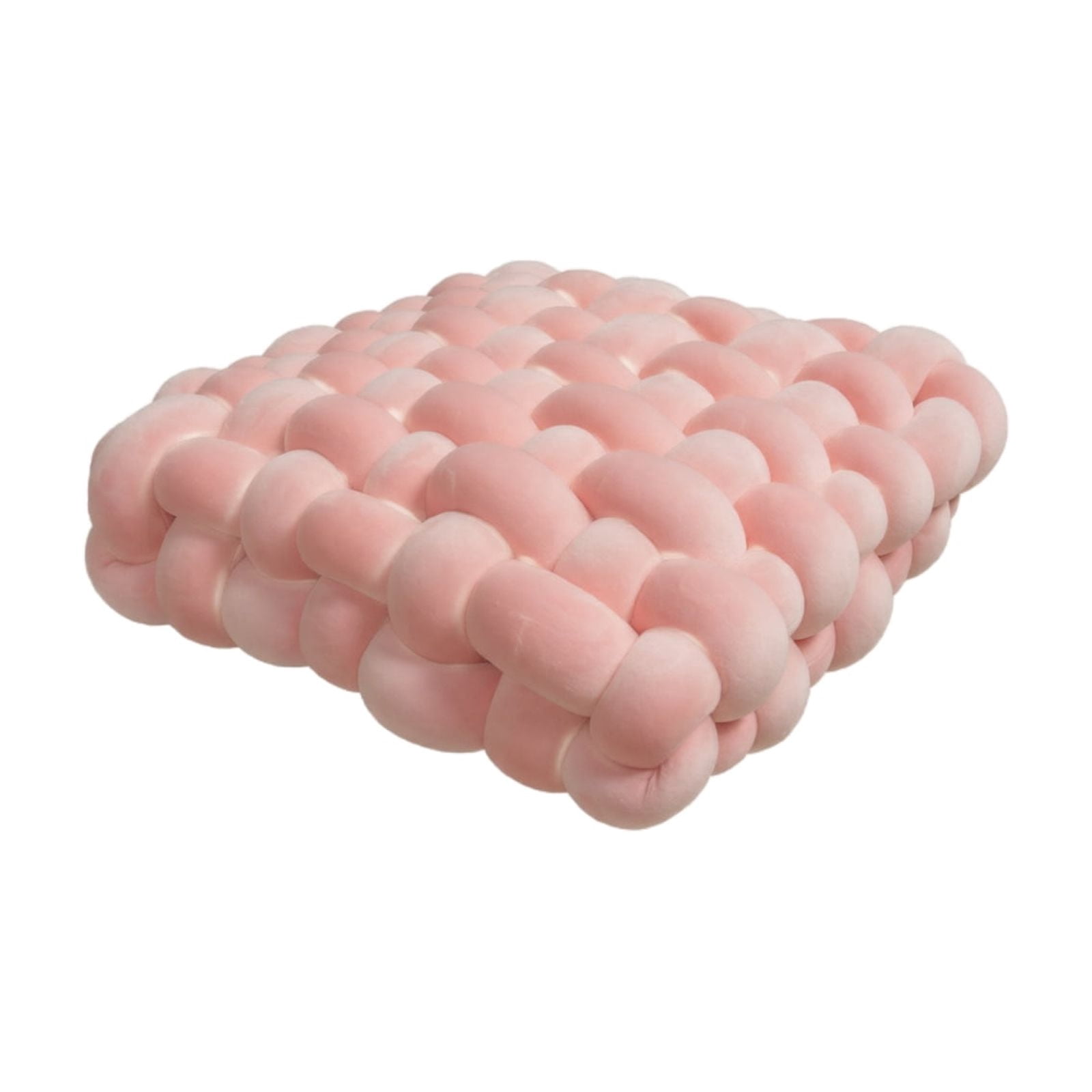 Knot Pillow Meditation Cushion, Large Floor Cushions Sitting Funky Throw Pillows Chair Pillows, Soft Pads Square Knotted Seat Cushions for Home Decoration Living Room Bedroom Sofa Couch