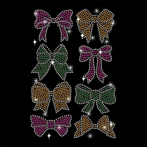 Knot Rhinestonet Iron on Transfer 11.7x8.3 Inch Heat Transfer Decal Bling Decals Clear Rhinestone Template Clothing Repair Applique