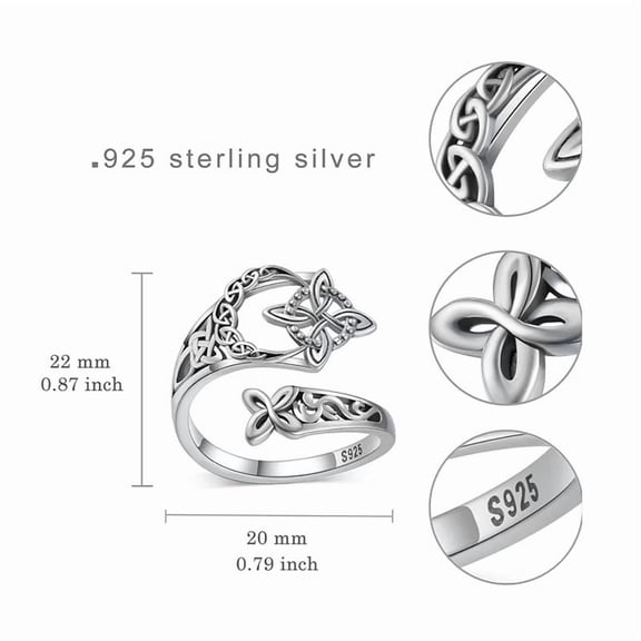 Knot Ring Open Middle Finger Knuckle Thumb Rings for Women