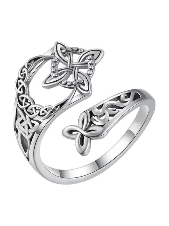 Knot Ring Open Middle Finger Thumb Rings For Witch Knot Irish Jewelry