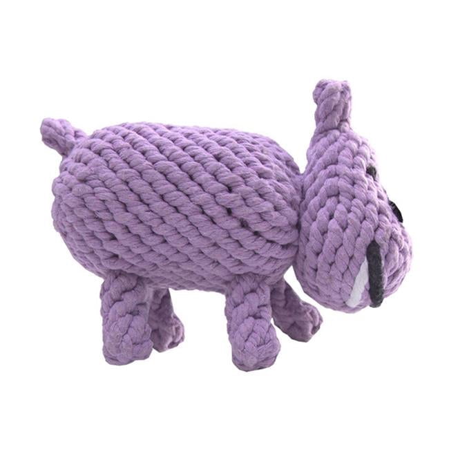 Knot Rope Ball Chew Dog Puppy Toy Pet Chew Toy Cute - Hippo