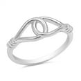 thumbnail image 1 of Knot Rope Noose Ring .925 Sterling Silver Band Jewelry Female Male Unisex Size 10, 1 of 4