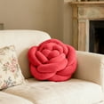 thumbnail image 1 of Knot Rose Pillow Ball, Handmade Decorative Throw Pillow, Soft Round Knotted Cushion for Couch & Bedroom, Cute Home Decor, Braided Pillow for Living Room, 1 of 6