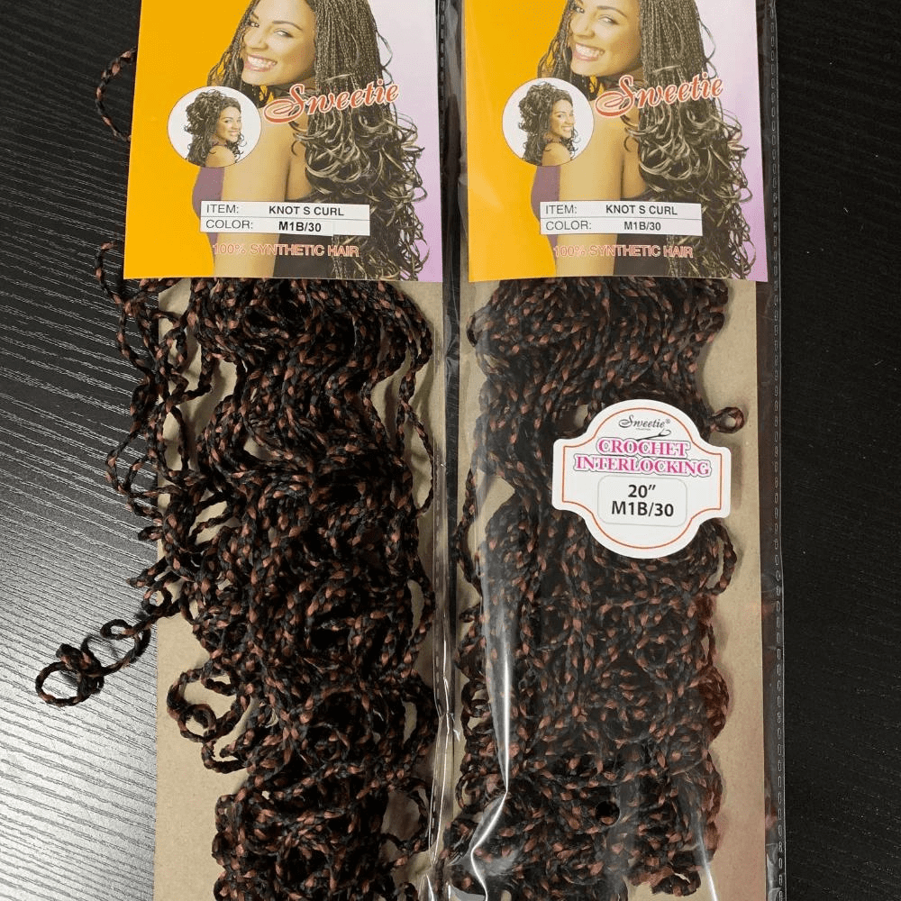 Knot S Curl Synthetic Crochet Braid Hair (BUR) 