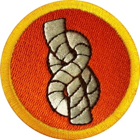 Knot Tying Wilderness Scouts Merit Badge Iron on Patch
