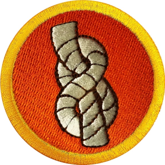 Knot Tying Wilderness Scouts Merit Badge Iron on Patch
