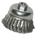 thumbnail image 1 of Knot Wire Cup Brush, 5 in Dia., 5/8-11 Arbor, .02 in Carbon Steel, 1 of 1