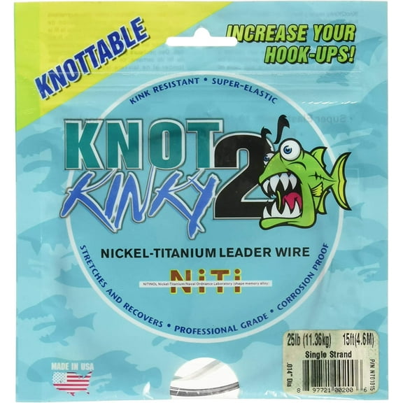 Knot2Kinky 75-Pound -Titanium Leader Wire, Green