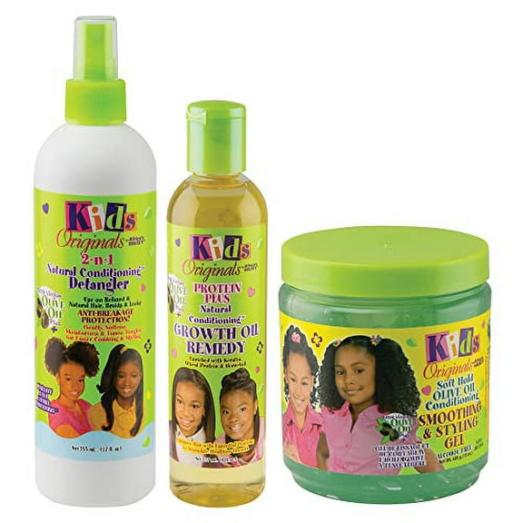 No More Knots! Bundle Includes: 2-N-1 Natural Conditioning Detangler, Protein Plus Growth Oil Remedy, Olive Oil Styling Gel, The Hydration Needed To Detangle & Style