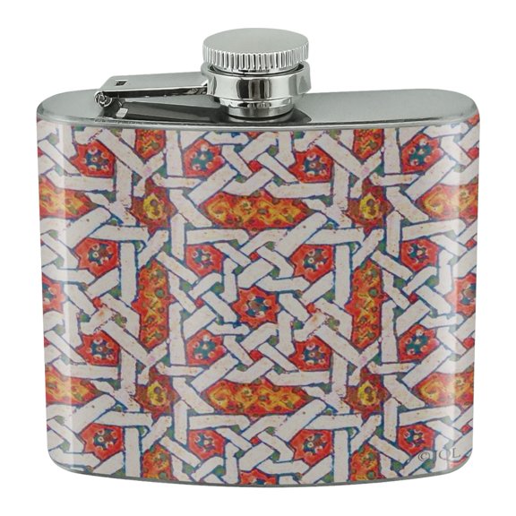 Knots Optical Illusion Pattern Stainless Steel 5oz Hip Drink Kidney Flask