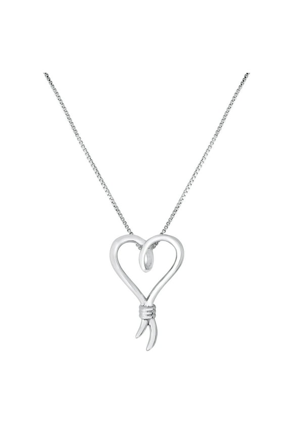 Knots of Love Sterling Silver Fashion Pendant, 18" Chain