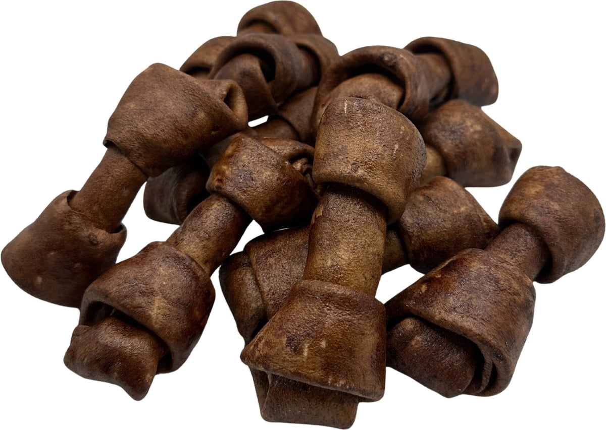 Knotted 4 to 5-in Beef Flavor Rawhide Bone Dog Treats, 30 CT