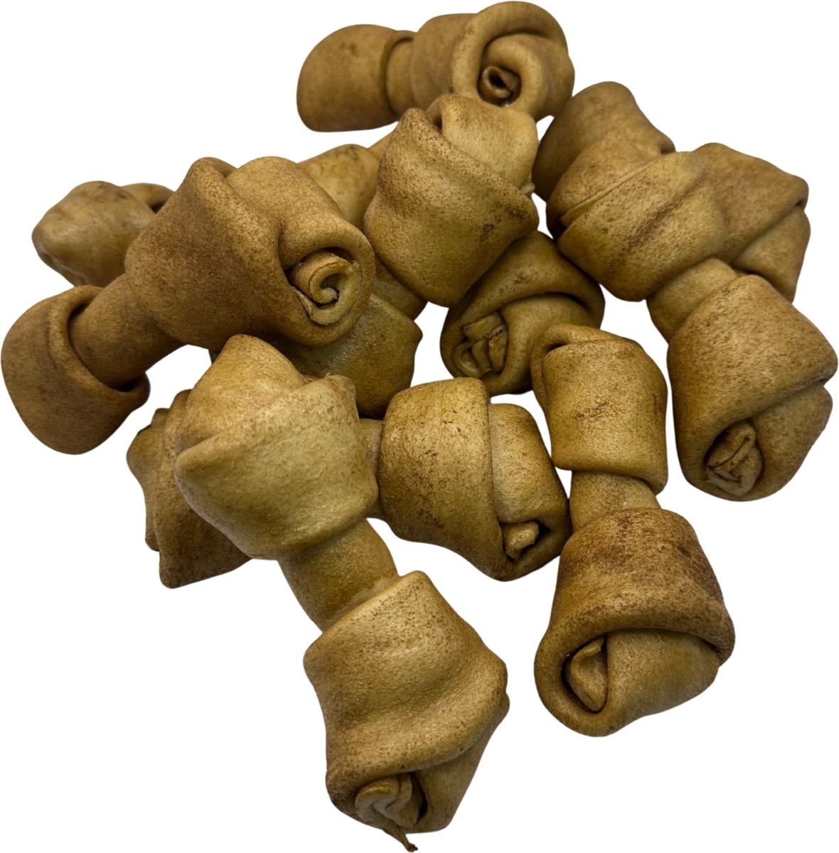 Knotted 4 to 5-in Peanut Butter Flavor Rawhide Bone Dog Treats, 20 CT