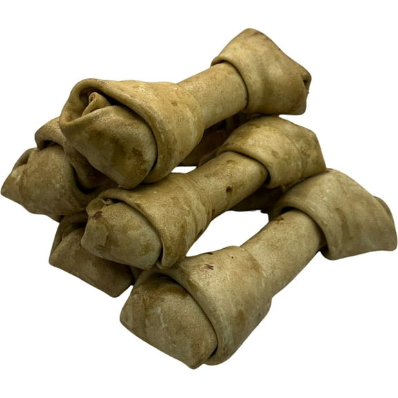 Knotted 8 to 9-in Chicken Flavor Rawhide Bone Dog Treats, 3 CT