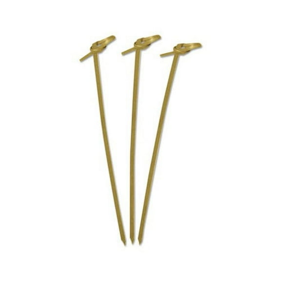 Knotted Bamboo Pick Olive Green, 4", 1000/Carton