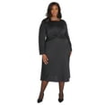 thumbnail image 1 of Ashley Stewart Knotted Midaxi A Line Dress, Black, Size 10/12, 1 of 4