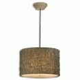 thumbnail image 1 of 21105-Uttermost-Knotted Rattan Drum Pendant 3 Light     -Traditional Installation, 1 of 2