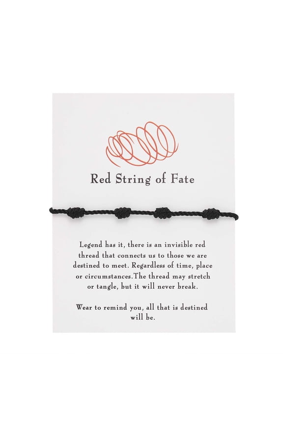 Knotted Red Rope Bracelet, Rvkxad Fashion Couple Bracelet, Adjustable Rope Metal Alloy Bracelet for Daily Wear Party Occasion