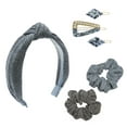 thumbnail image 1 of Knotted Top Headband, Scrunchie and Hair Clip Set, 6-Piece, 1 of 7